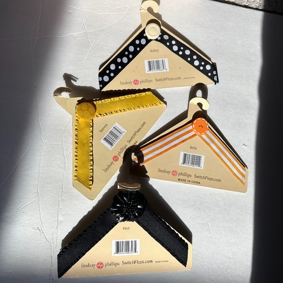 4 pair of Medium Lindsay Phillips Switch Flop Straps Size 7 & 8 - Picture 2 of 2